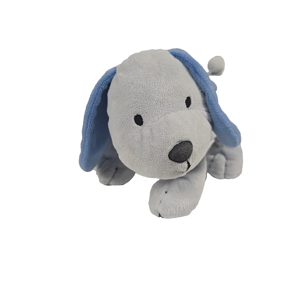 Carters Just One Year Stuffed Plush Blue Puppy Dog Spots Red Collar 8 Inch